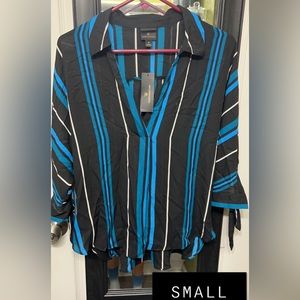 Blouse - clothes are wrinkly due to being in bags from moving.